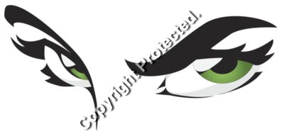 green eye lady
